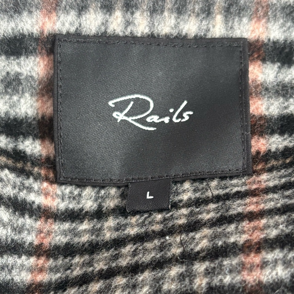 Rails Jaro Plaid Wool-Blend Sherpa Collar Coat (L) - Picture 6 of 9